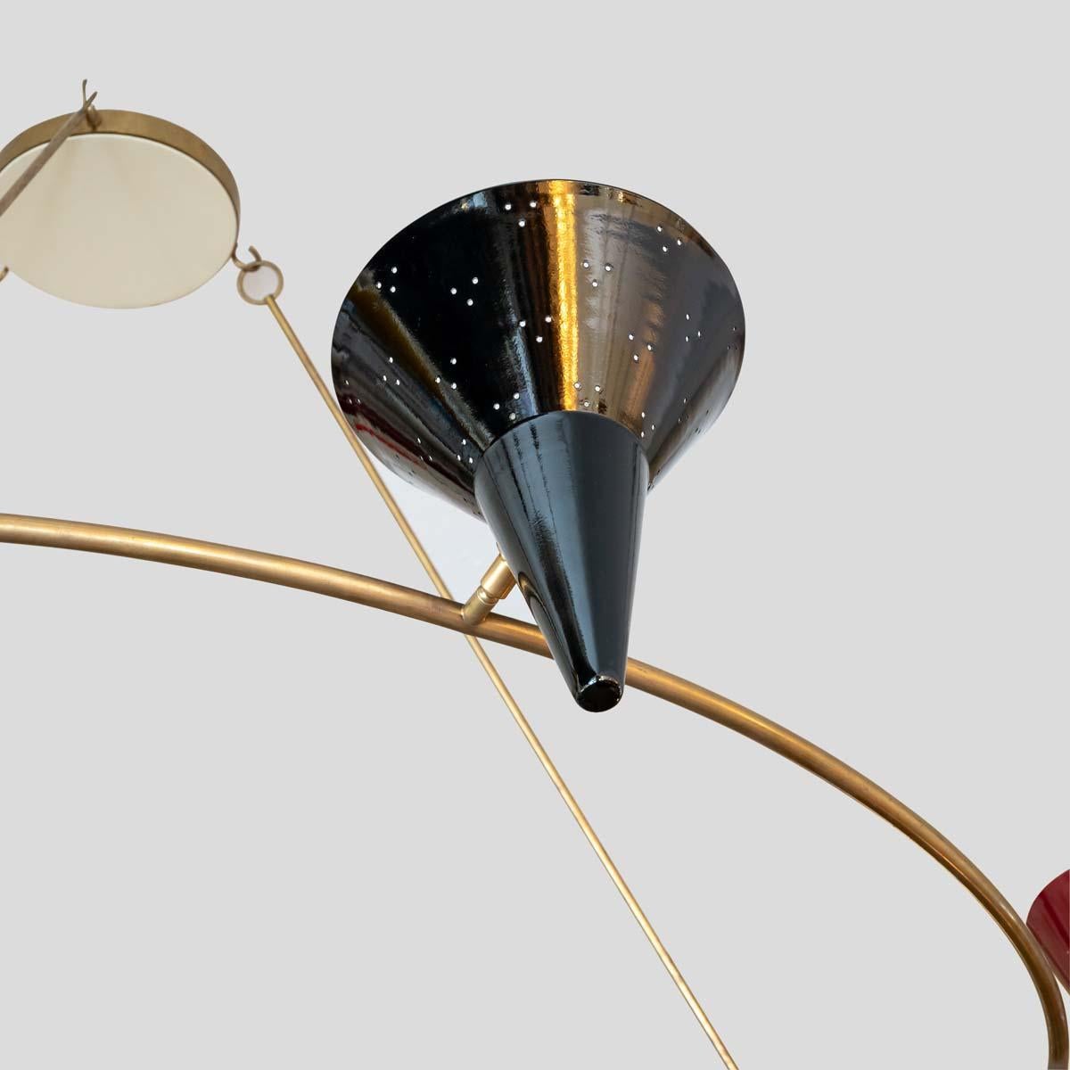 Plafonnier Tre Cento  Jaune Bleu Gris Noir Blanc Marron par Diego Mardegan en vente 8