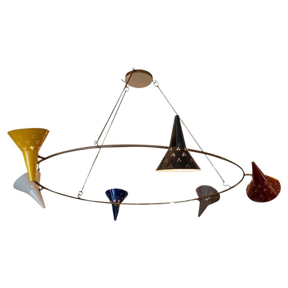 Plafonnier Tre Cento  Jaune Bleu Gris Noir Blanc Marron par Diego Mardegan en vente