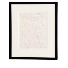 "Tre Nudi" Black and White Nude Lithograph #8 Signed by Morton Dimondstein