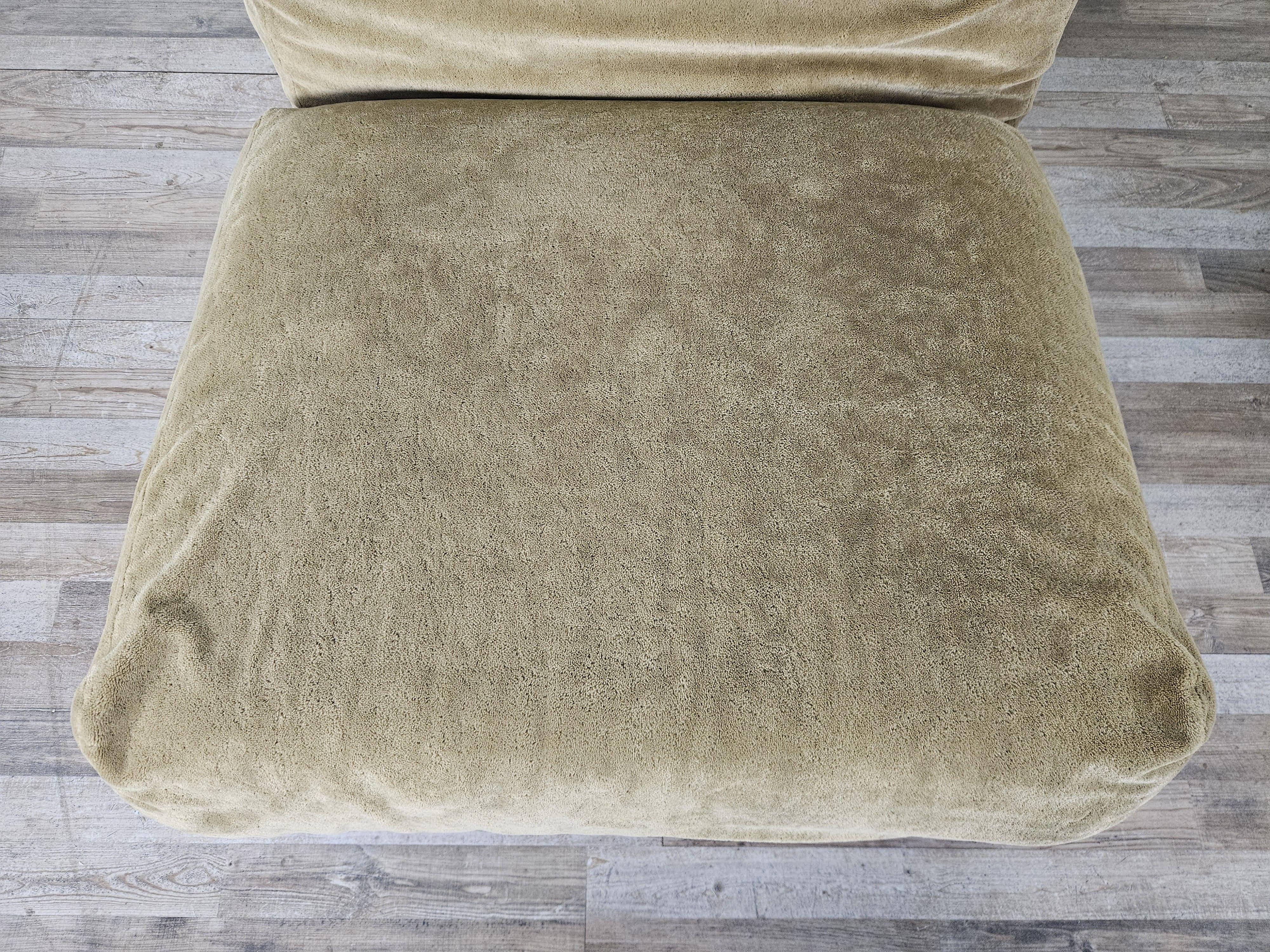 Tre poltrone lounge anni '70 in stoffa Tela en venta