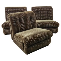 Used Three modular fabric armchairs from the 1970s