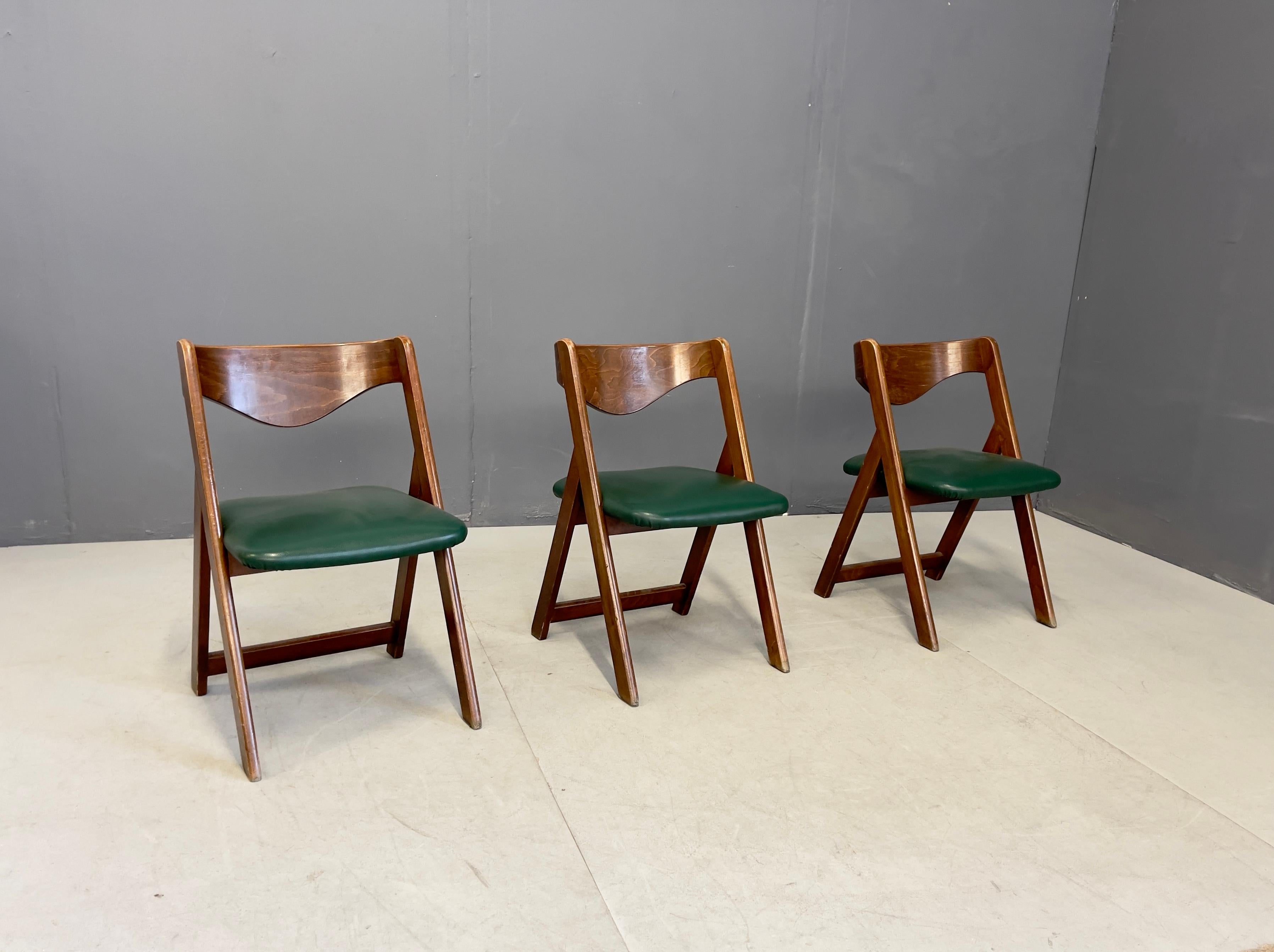 Italian Three Chairs, 1960s For Sale
