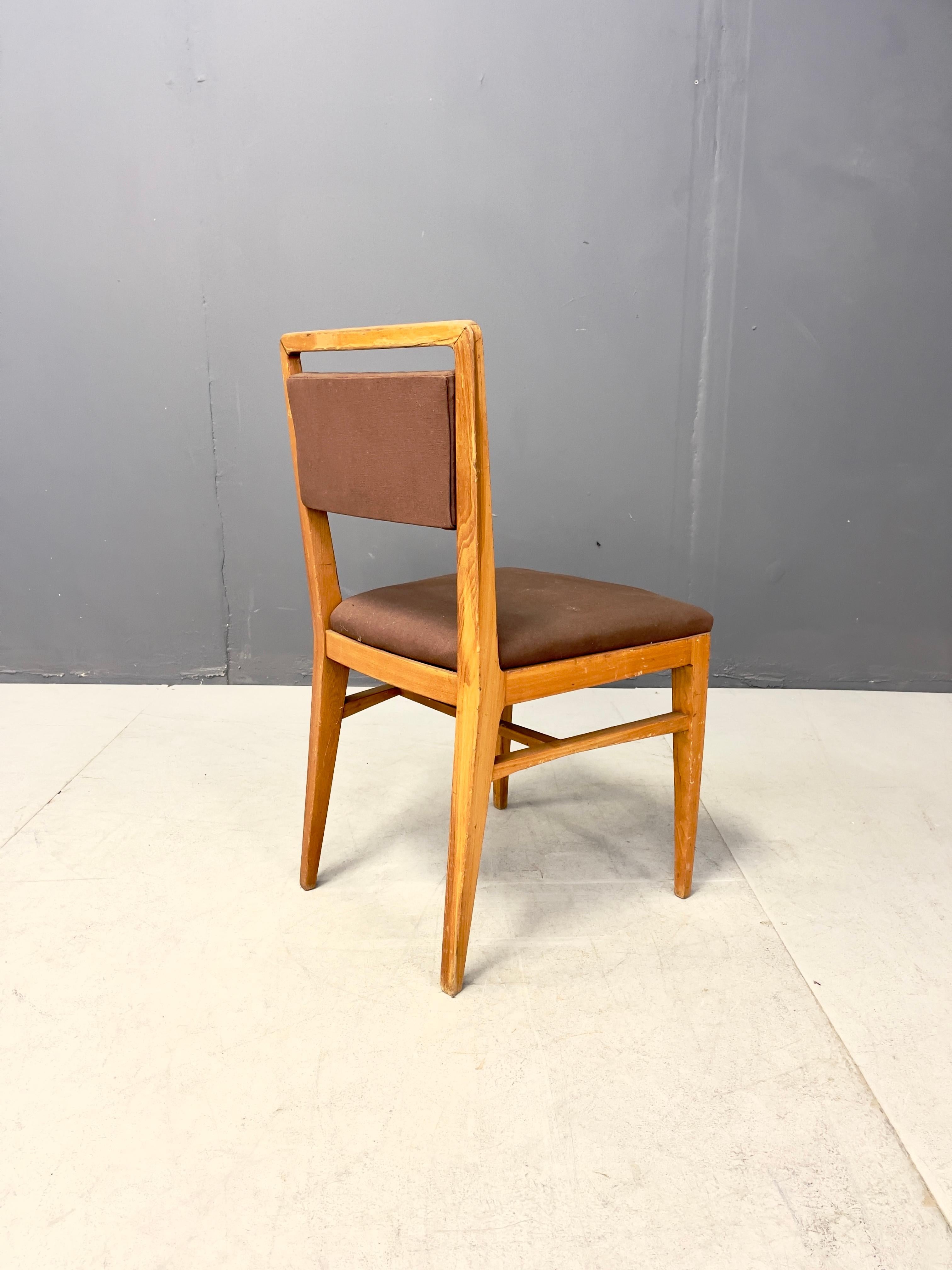 European Three Chairs Attributed to Gio Ponti, 1950s For Sale