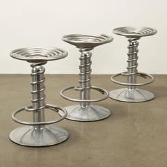 Tres taburetes de tornillo de Ron Arad para Driade, años 2000