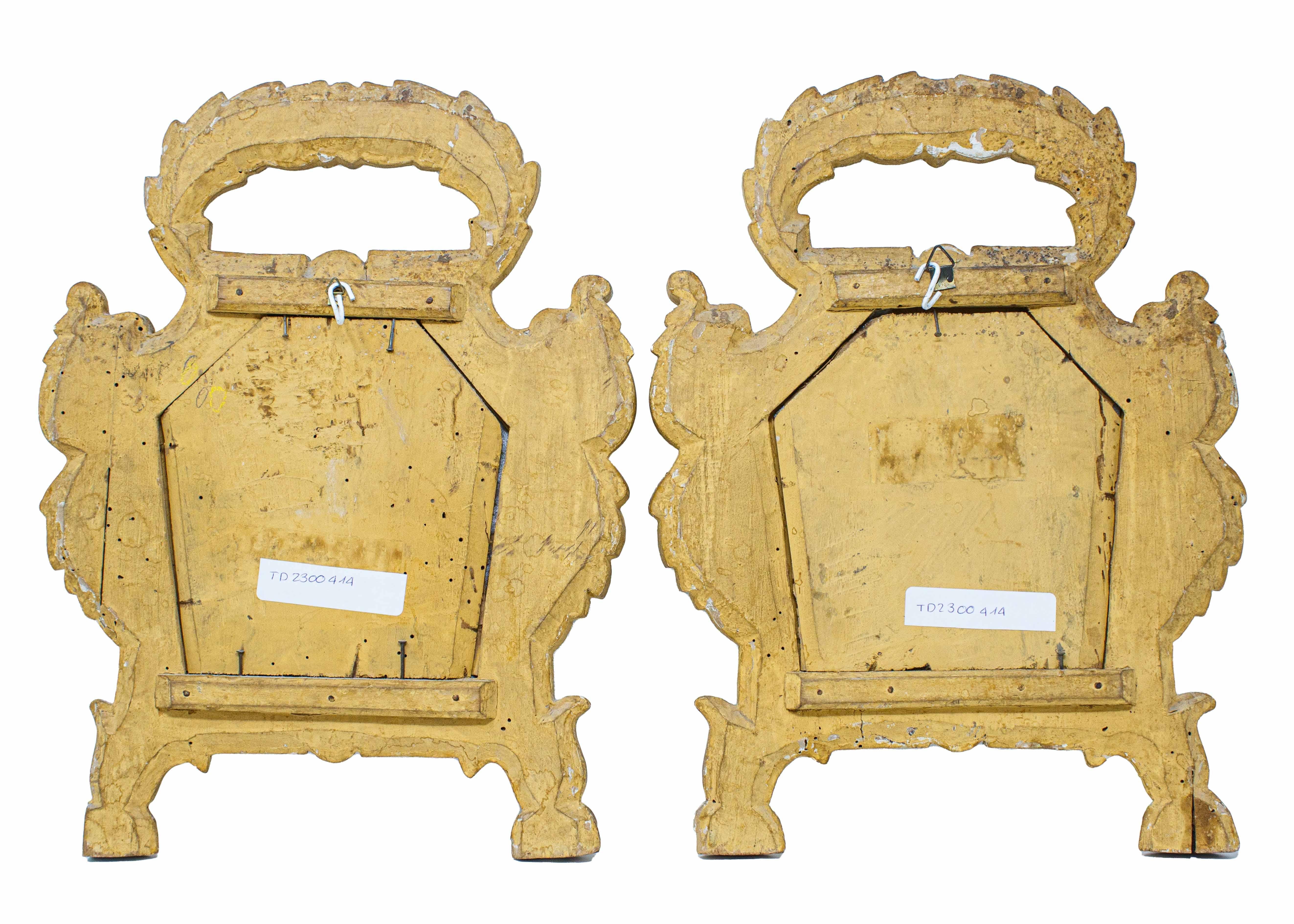 Three Louis XVI 18th Century gilded wood wall mirrors For Sale 4