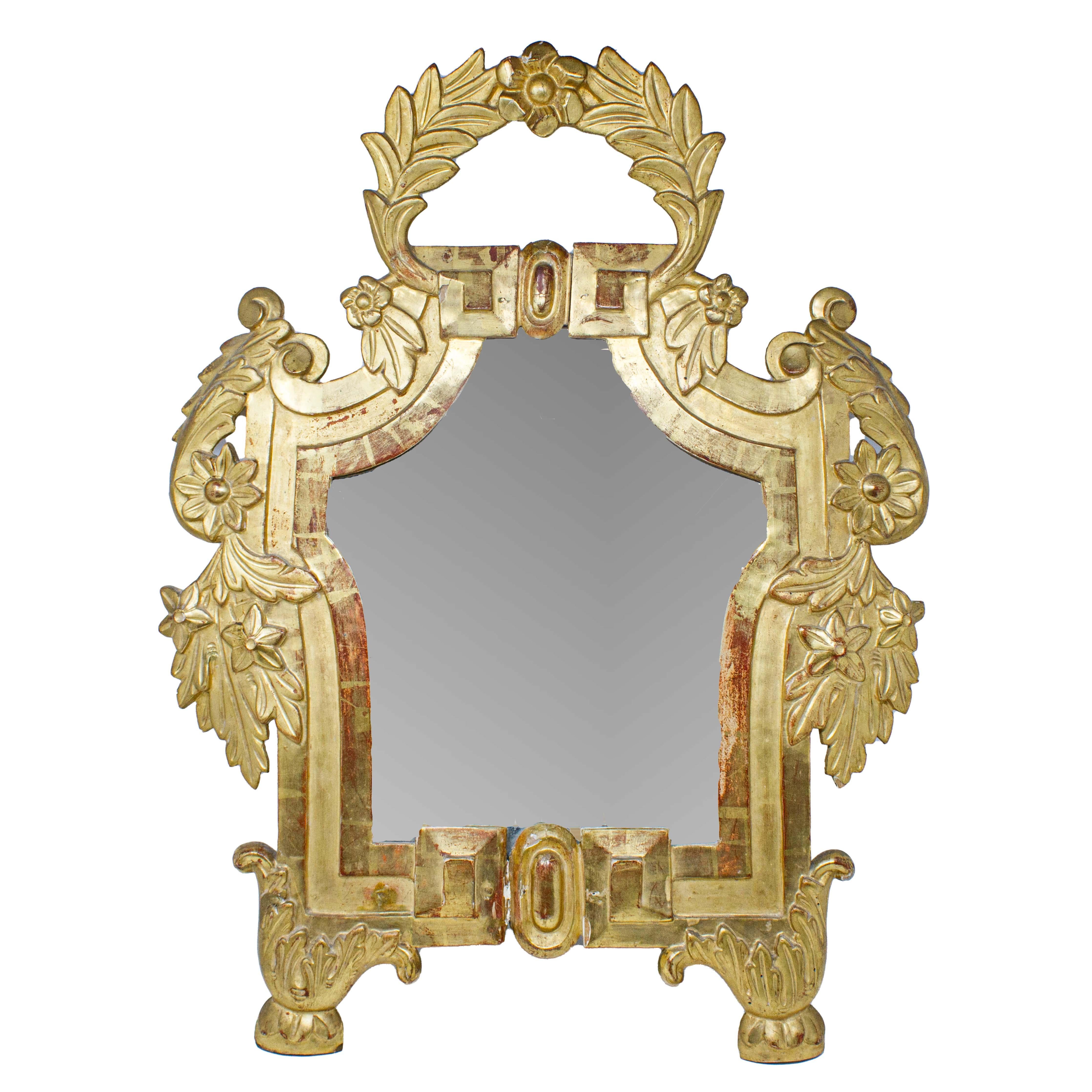 Three Louis XVI 18th Century gilded wood wall mirrors  For Sale 13