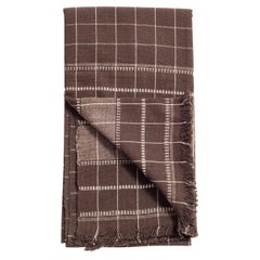 Treacle Brown Handloom King Size Bedspread / Coverlet in Organic Cotton
