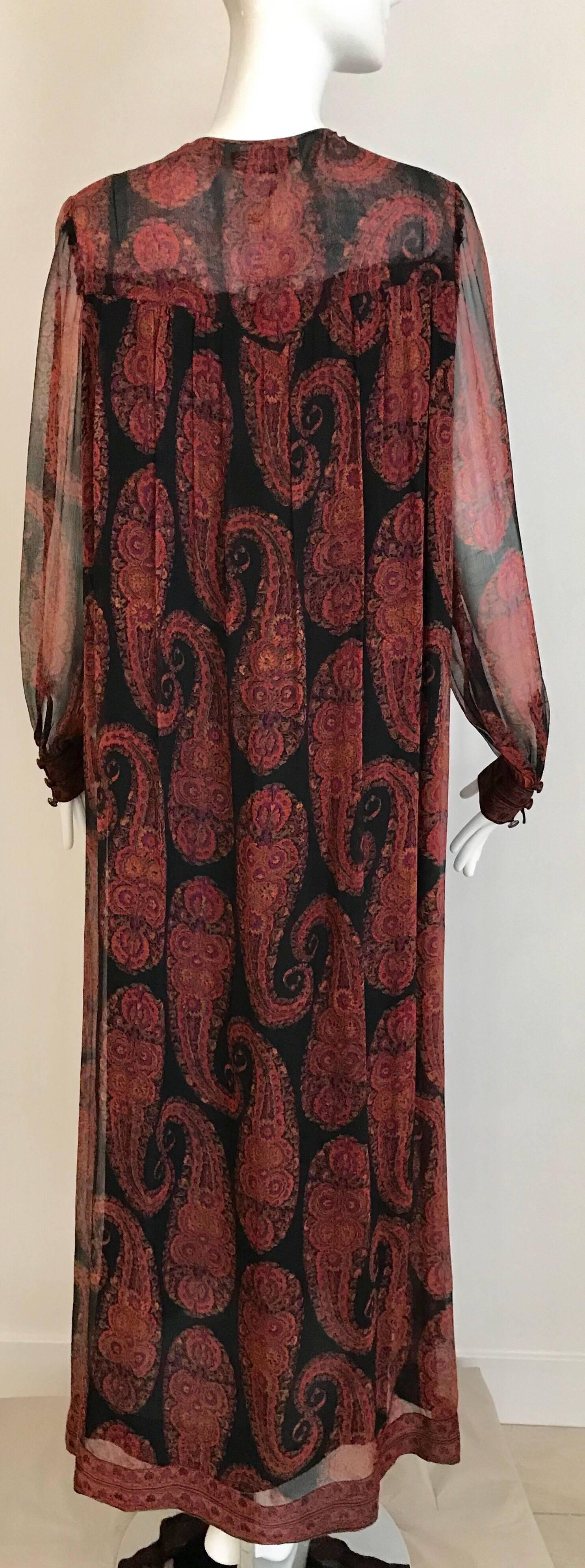 Women's Treacy Loewe Multi Color Paisley Print Maxi Dress