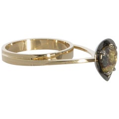 Discover Your Everyday Muse in One of a Kind Colored Diamond Yellow Gold Ring