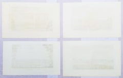 Ensemble de quatre gravures de l'« History of Worcestershire » de Nash /// Landscape Art