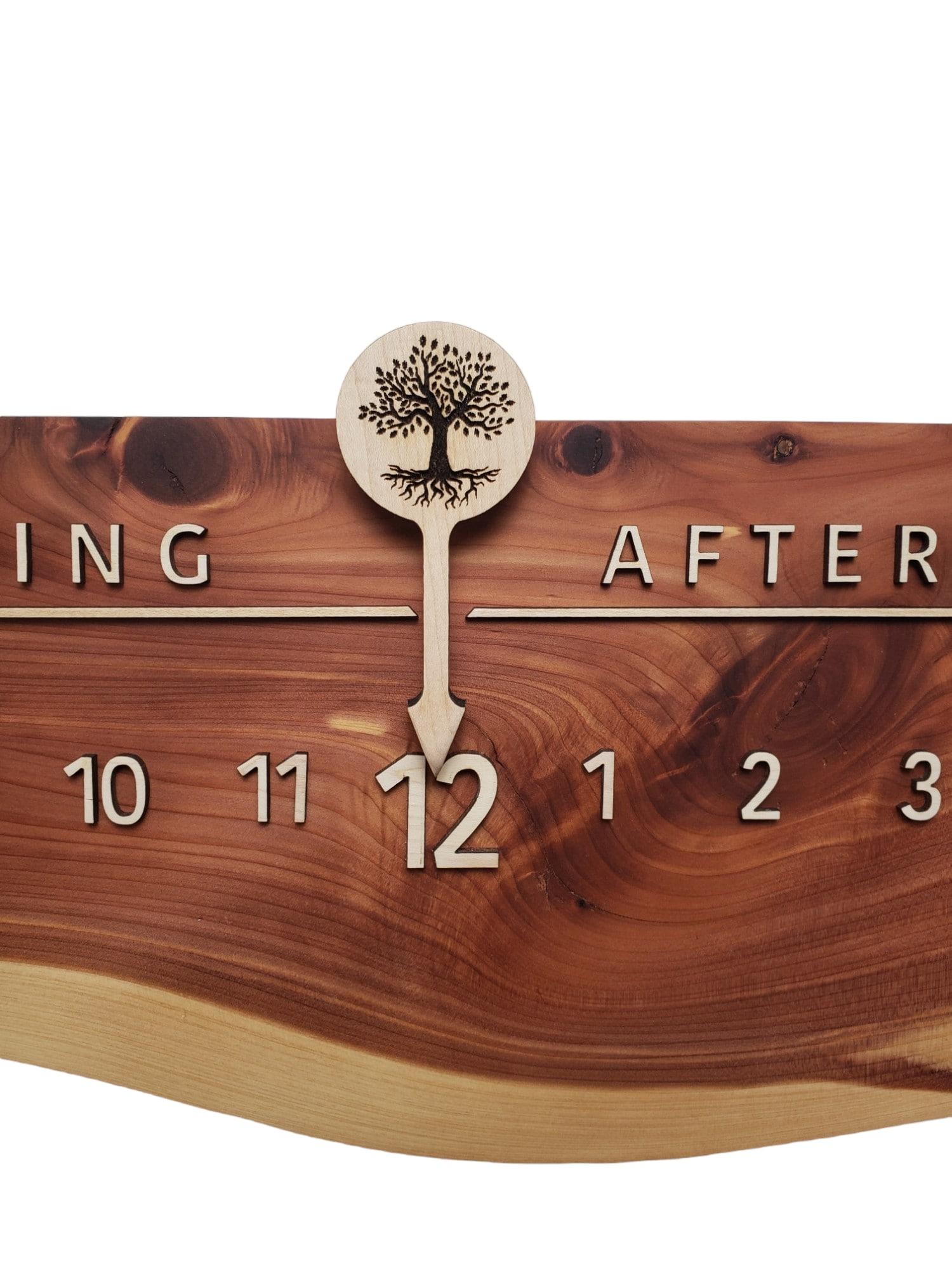 Organic Modern Treasure: 3-Foot Cedar and Maple Linear Clock