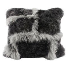 Treasure Art Deco Grey Sheepskin Pillow Made in Australia