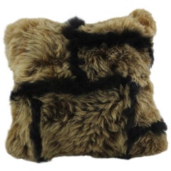 Treasure Black and Gold Sheepskin Pillow, Made in Australia