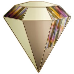 Miroir de la collection Treasure en quartz doré, un miroir unique d'Amy Cushing