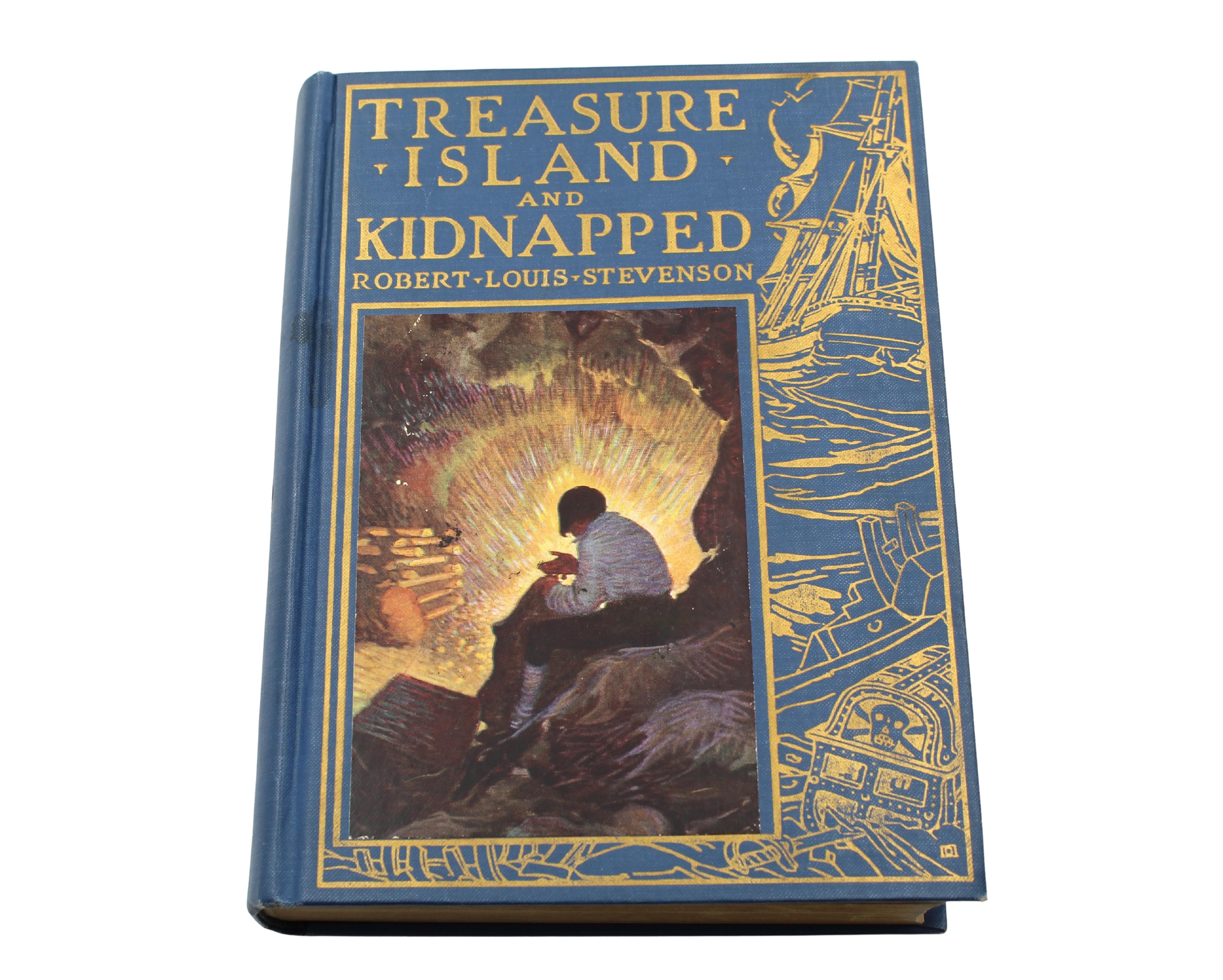 Treasure Island [and] Kidnapped, by Robert Louis Stevenson, Illustrated, 1924-25 (Geprägt) im Angebot