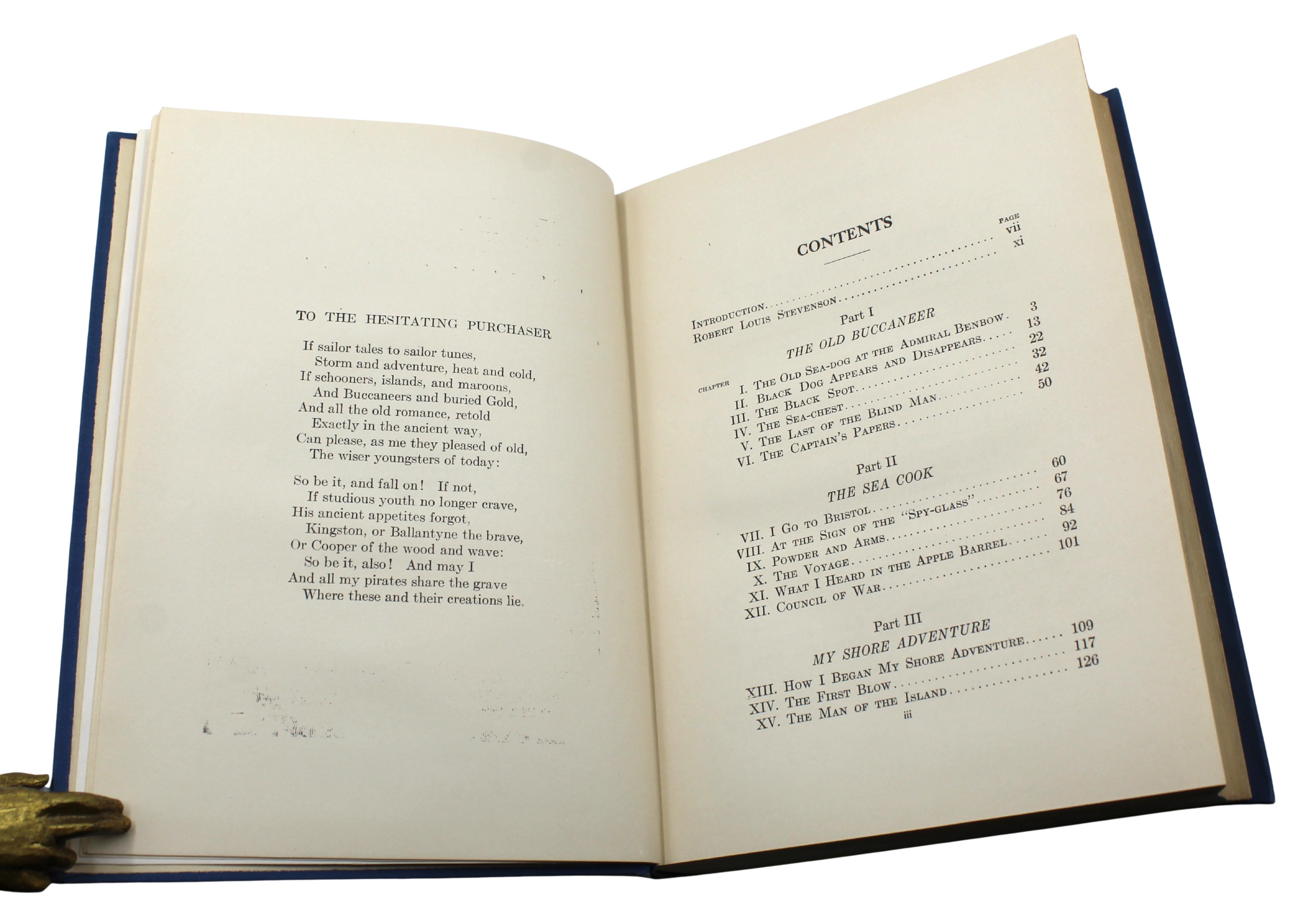 Treasure Island [and] Kidnapped, by Robert Louis Stevenson, Illustrated, 1924-25 (Stoff) im Angebot