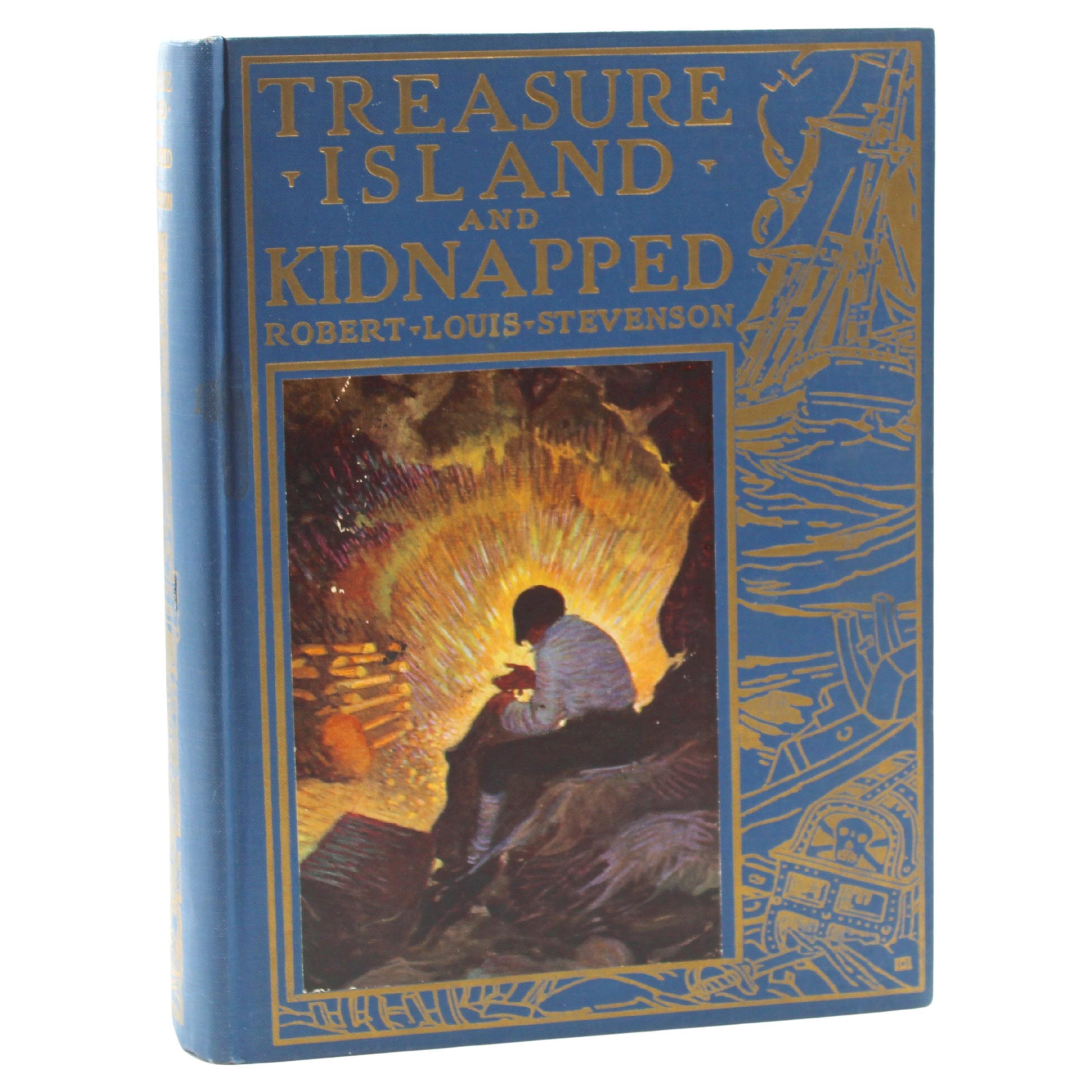 Treasure Island [and] Kidnapped, by Robert Louis Stevenson, Illustrated, 1924-25 im Angebot