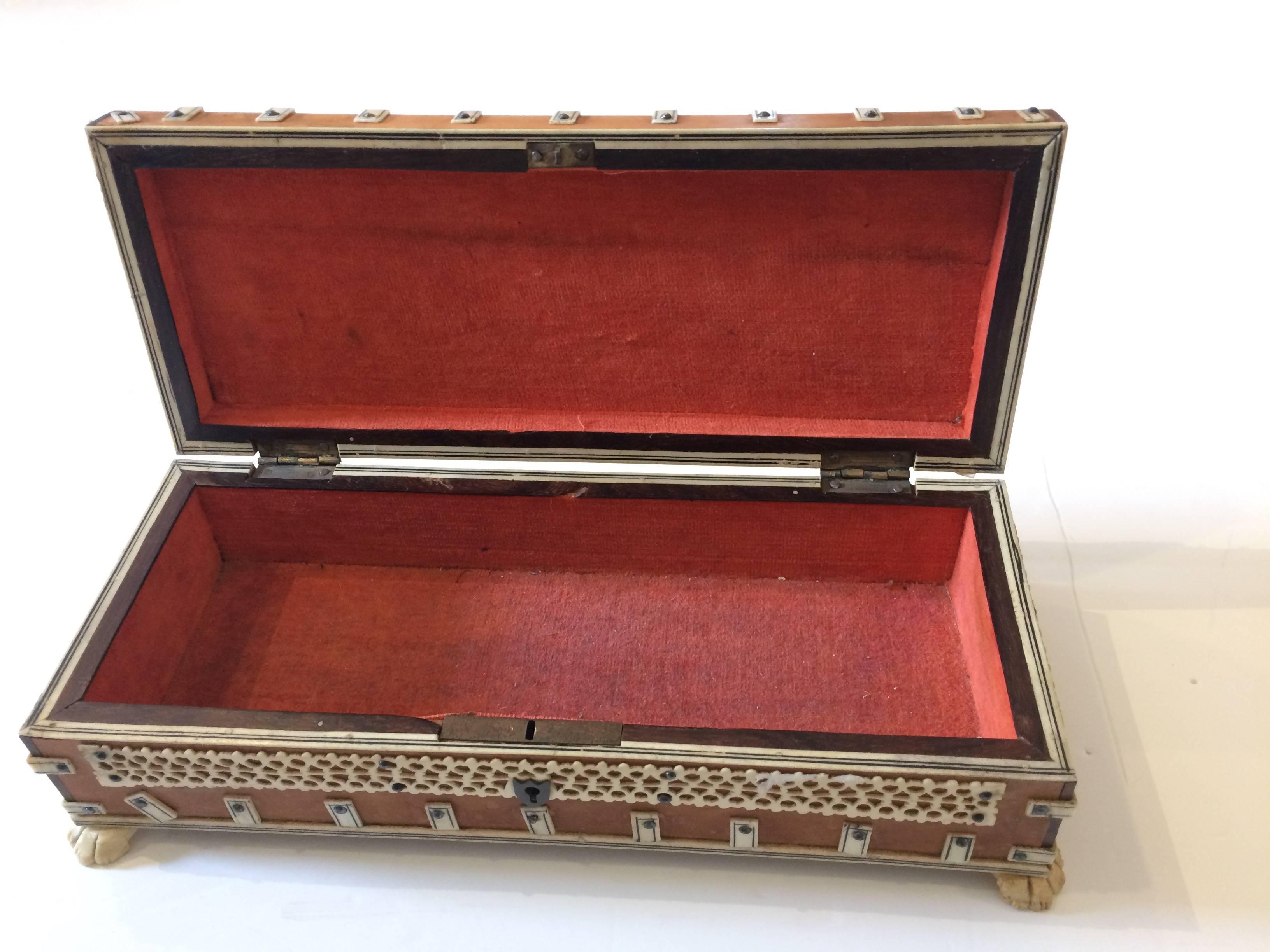 Treasure of an Anglo-Indian Bone and Burlwood Inlay Box 4