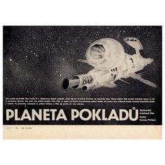 Vintage "Treasure Planet" 1983 Czech A4 Mini Film Poster