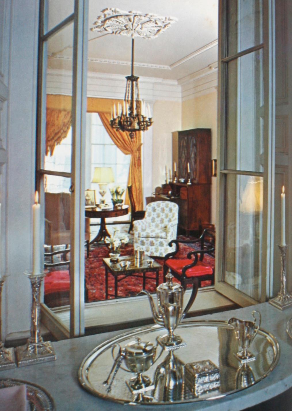 Treasure Rooms of America's Mansions Manors and Houses by Rita Reif. New York: Coward-McCann, Inc., 1970. 1st Ed hardcover with dust jacket. 297 pp. Survey of the nation's most beautifully decorated homes with descriptions of colors, fabrics, and