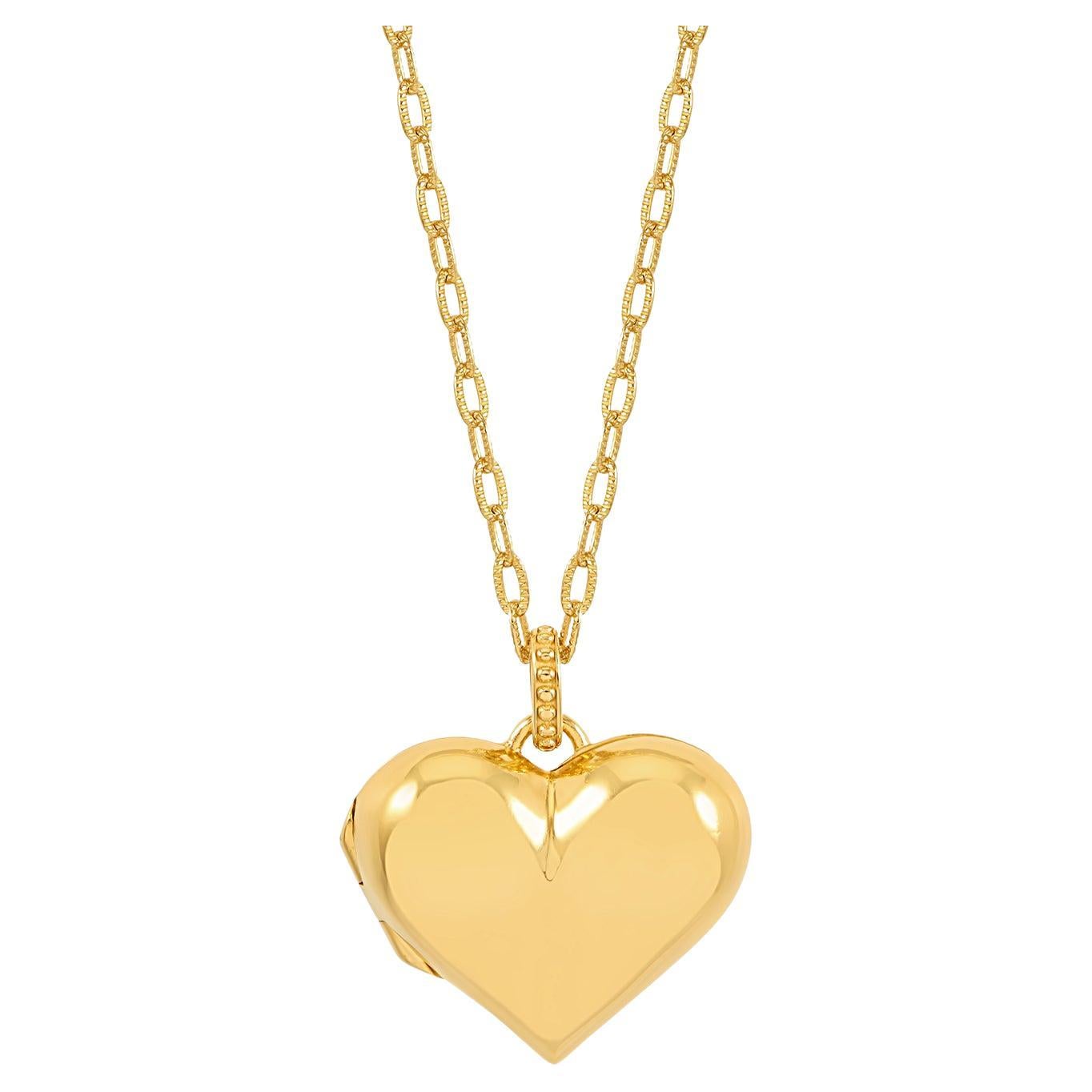 Médaillon de cœur en or vermeil 18ct