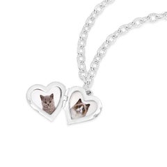 Treasured Heart Locket Necklace In Sterling Silver