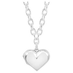 Treasured Heart Locket Necklace In Sterling Silver