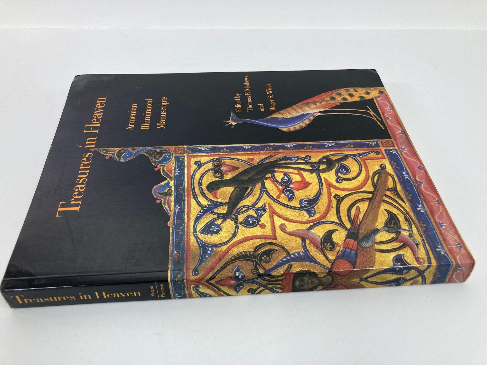 Treasures in Heaven: Armenian Illuminated Manuscripts Softcover Book 1994.
by Thomas F. Mathews, Roger S. Wieck Pierpont Morgan Library, 1994
For over a thousand years the pre-eminent expression of Armenian culture was the illuminated