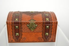 Treasury Tin or Coffer Tin with Lion Heads, 1950s