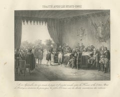 Trattato di pace con gli Stati Uniti, 1800, litografia d’epoca di Madou, 1827
