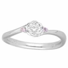 TRECENTI Bague en platine Flora diamant 0.21ct / diamant rose 0.02ct US 5