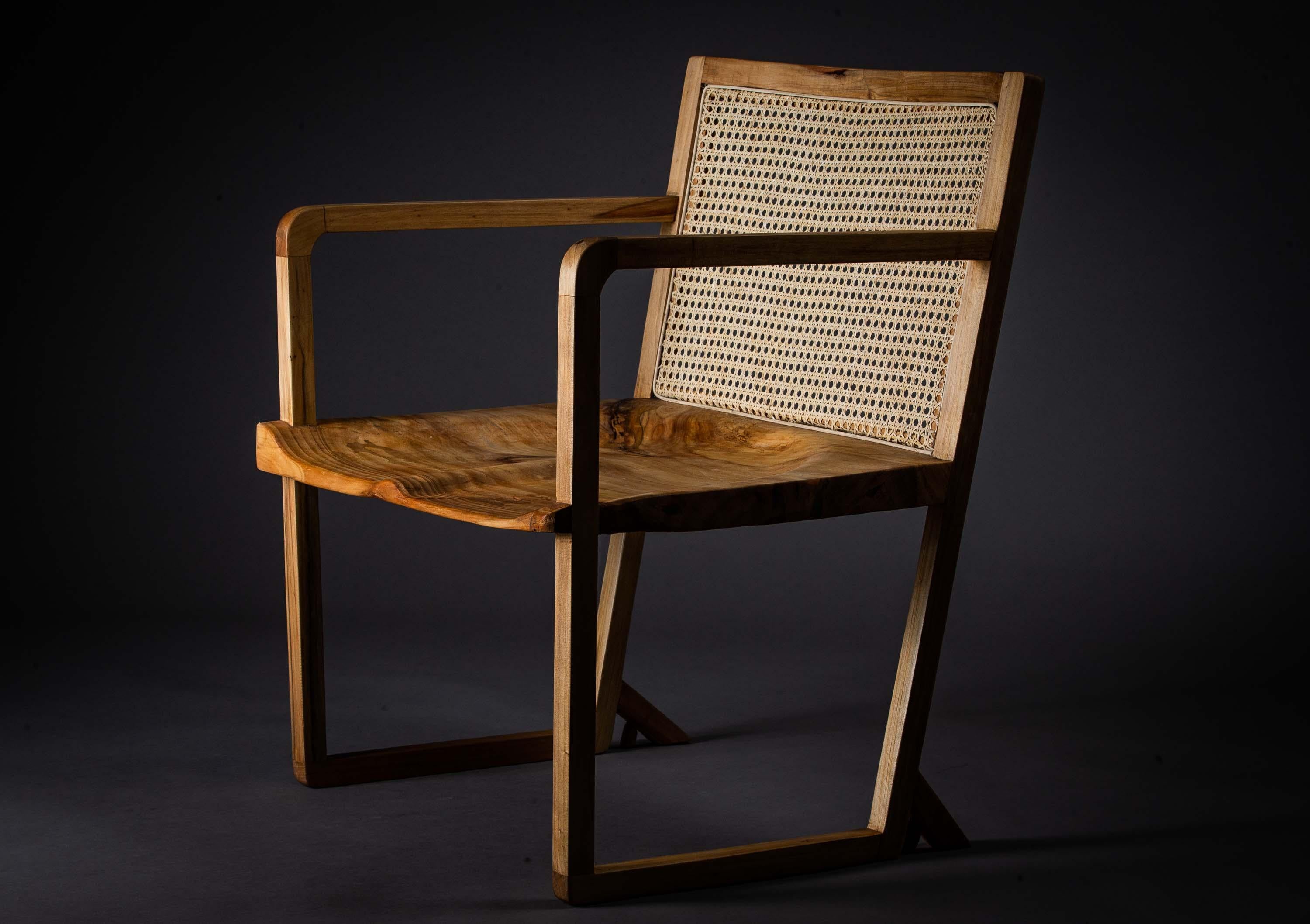 Brazilian The Tree Armchair. Solid Wood from Fallen Trees Design by Amilcar Oliveira For Sale