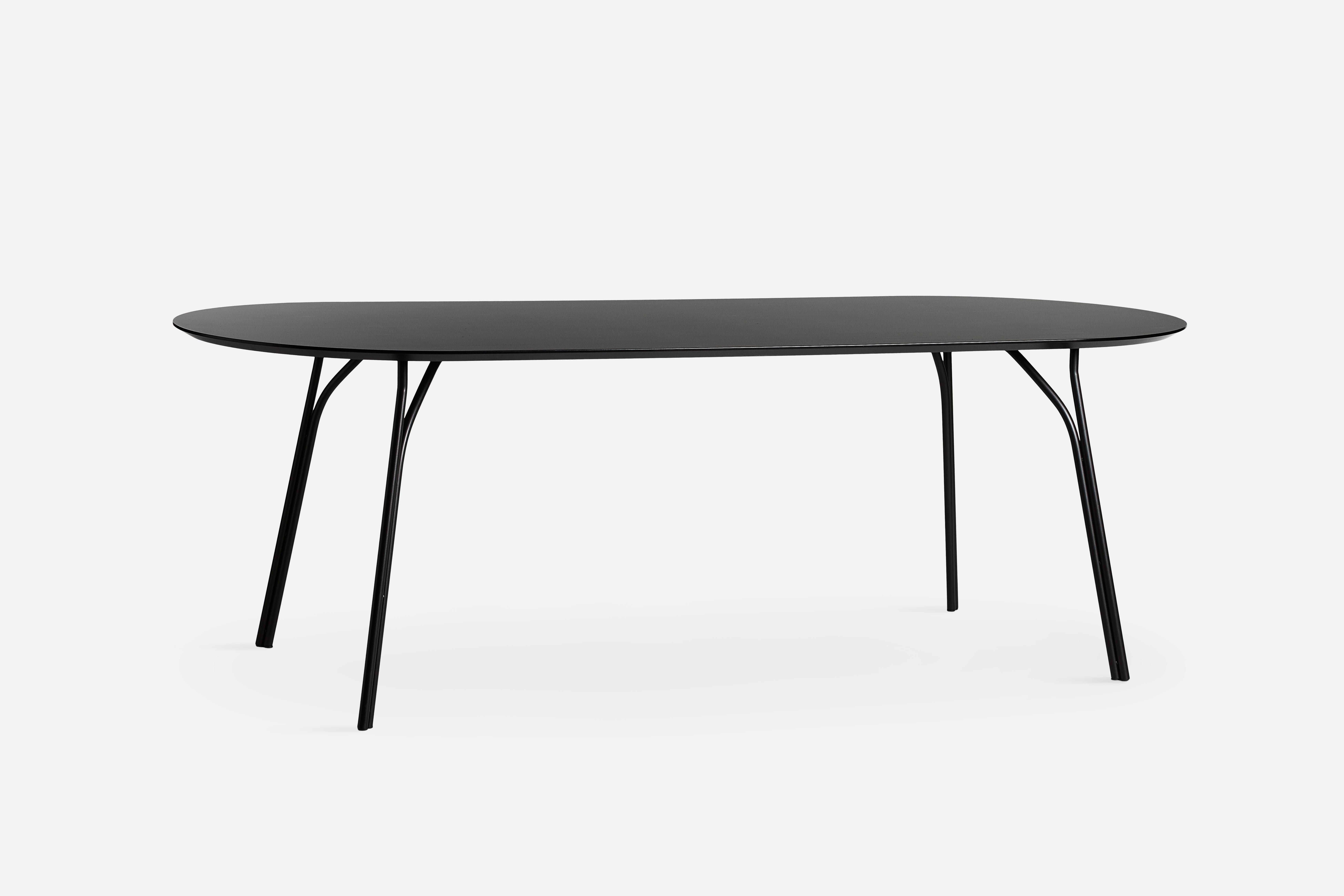 Tree black large dining table by Elisabeth Hertzfeld
Materials: Fenix Laminate, metal 
Dimensions: D 90 x W 220 x H 74 cm
Also available in different colors and sizes

The founders, Mia and Torben Koed, decided to put their 30 years of