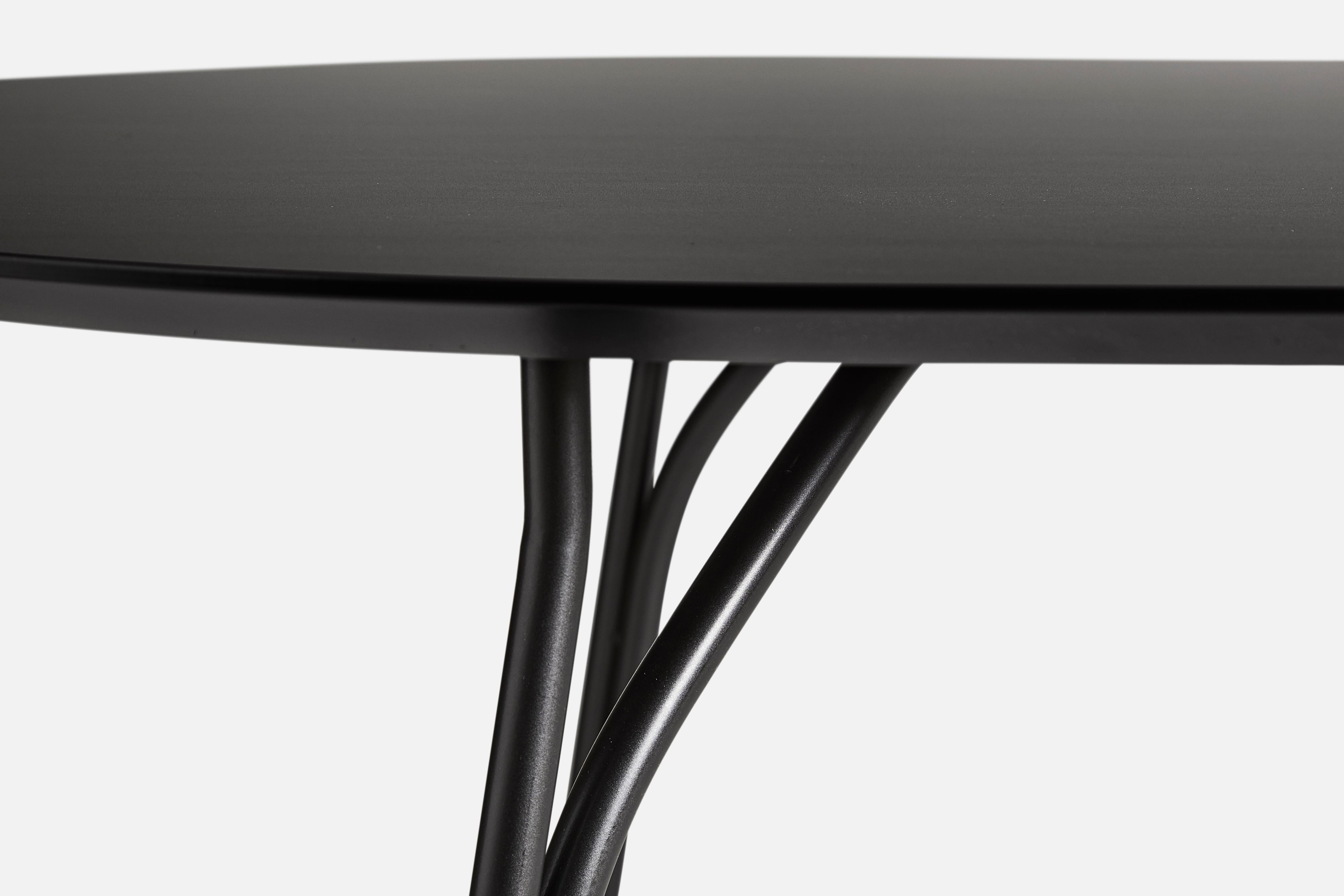 Danish Tree Black Large Dining Table by Elisabeth Hertzfeld For Sale