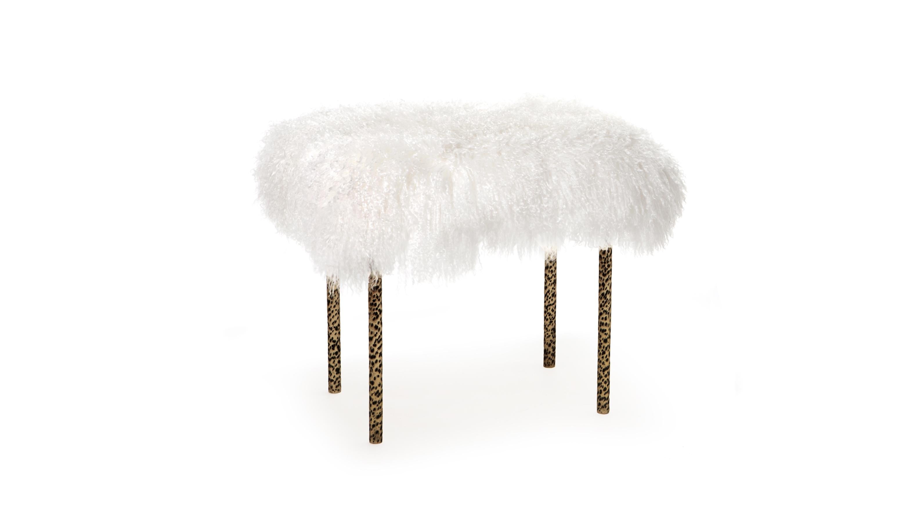 Modern Tree Branches Bench, Hammered Bronzed Brass, InsidherLand, Joana Santos Barbosa For Sale