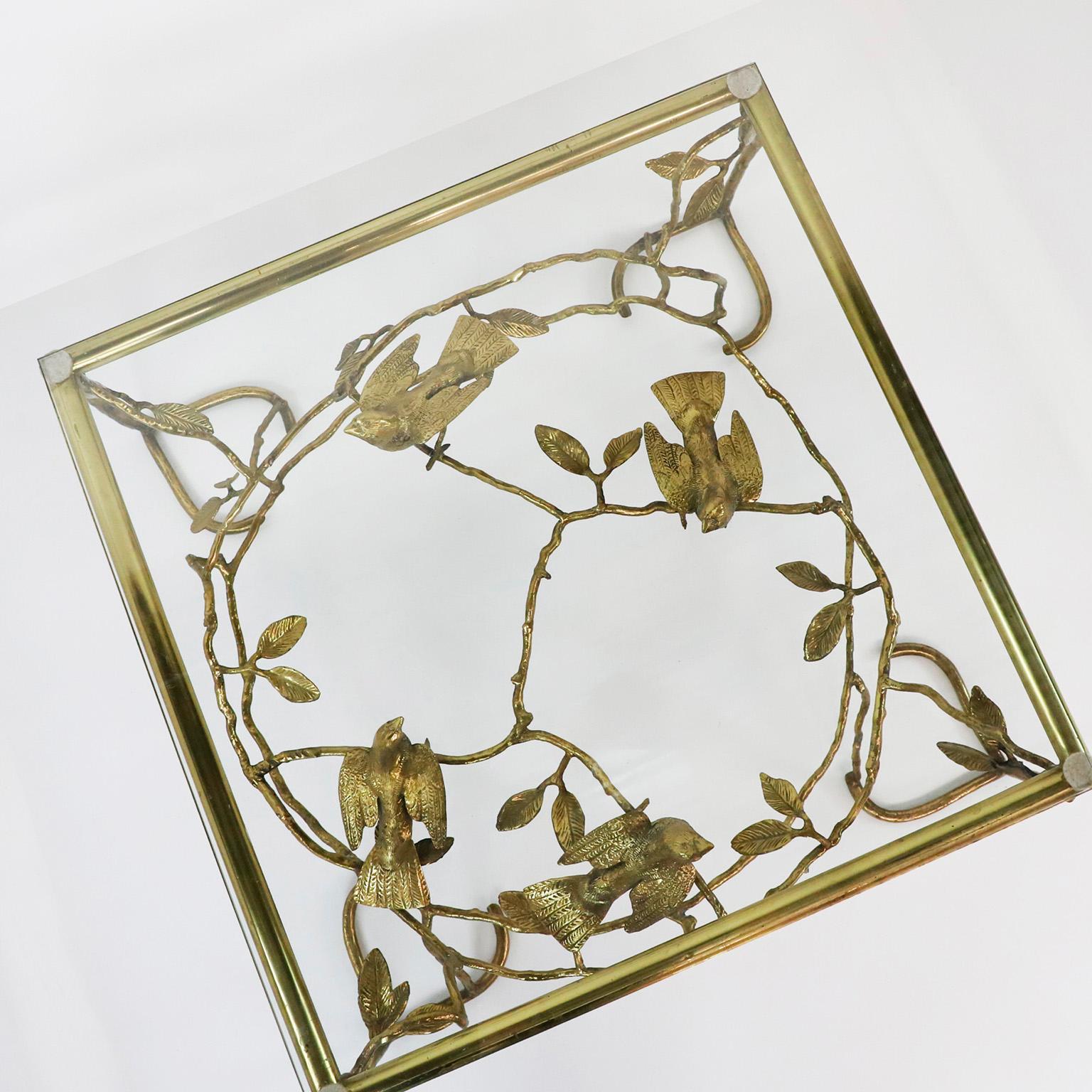 Other Tree Branches & Birds Table in the Style of Giacometti Made in Brass Handcrafted For Sale