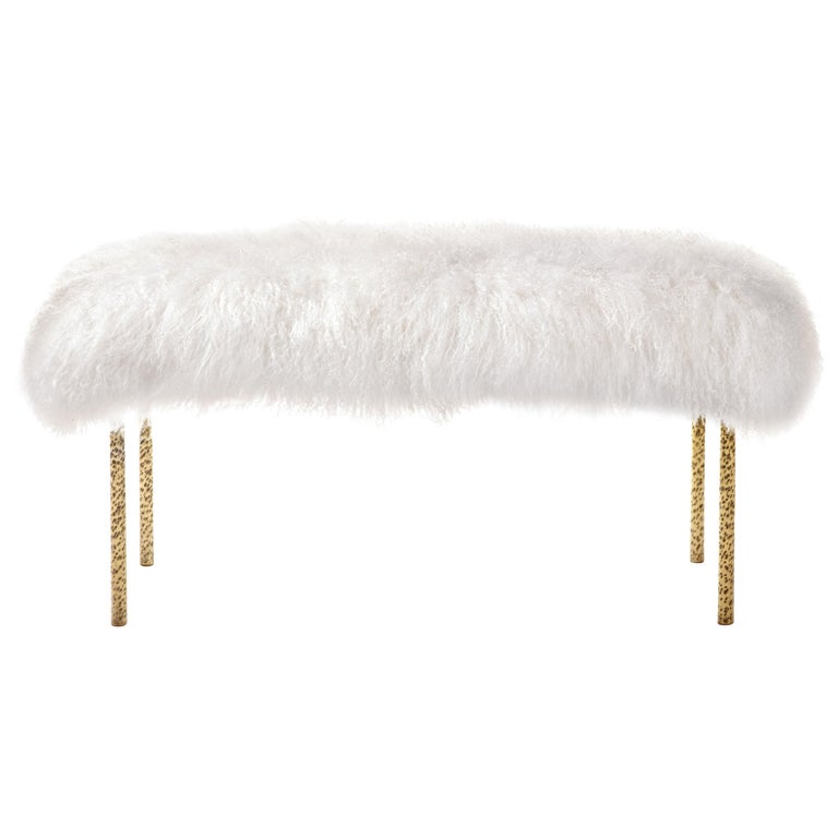 Tree Branches Long Bench, Fur and Brass, InsidherLand, Joana Santos Barbosa For Sale