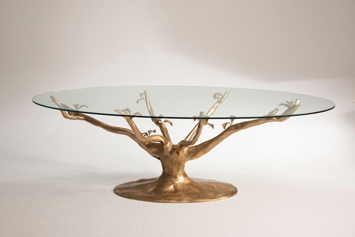 table sculpture en laiton 