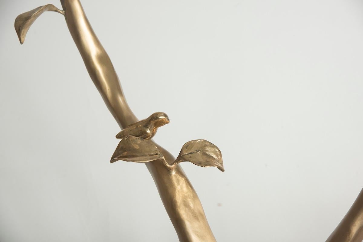 Laiton table sculpture en laiton 