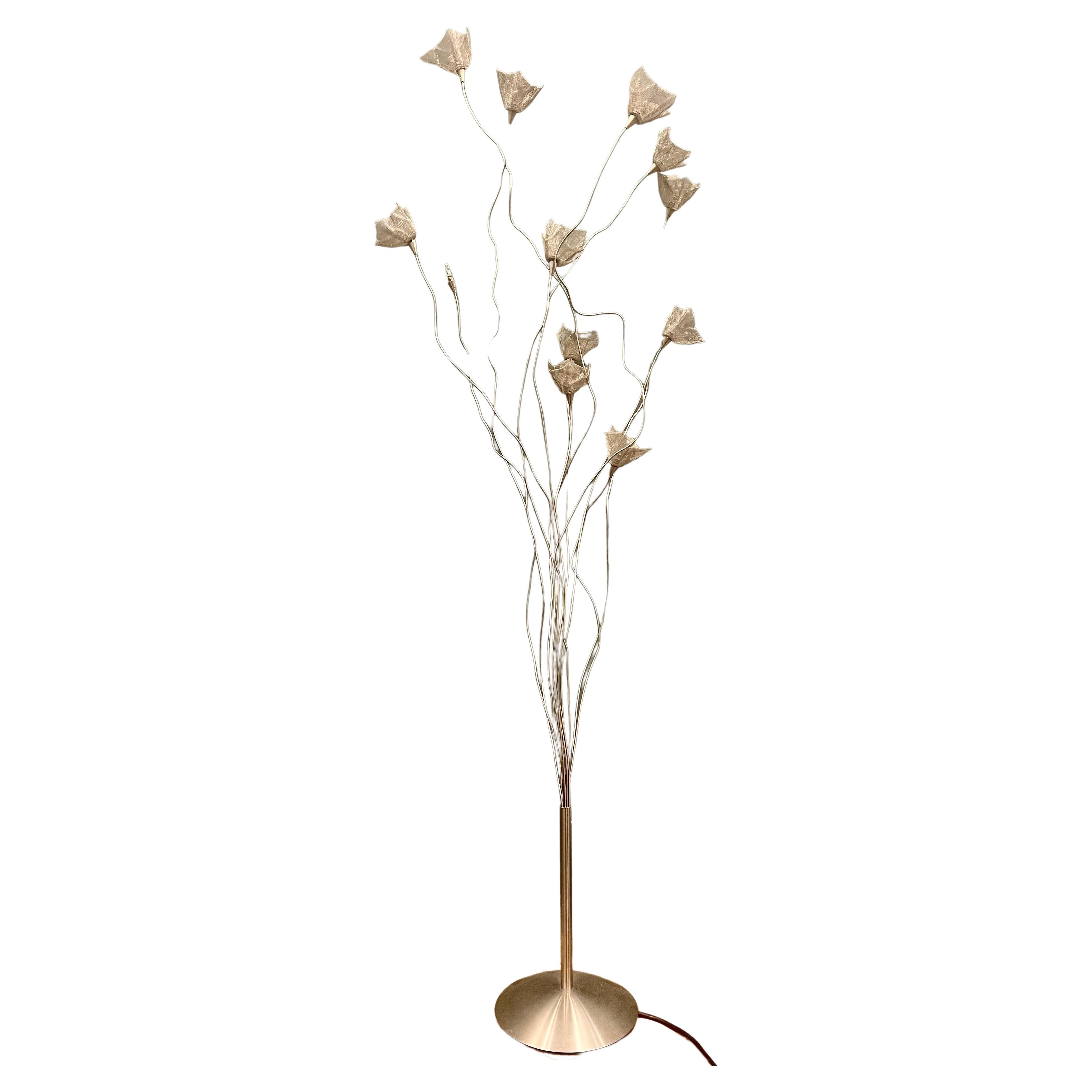 Beautiful elegant multidirectional Tree breeze floor lamp, by Harco Loop nice clean condition, push off on bottom.