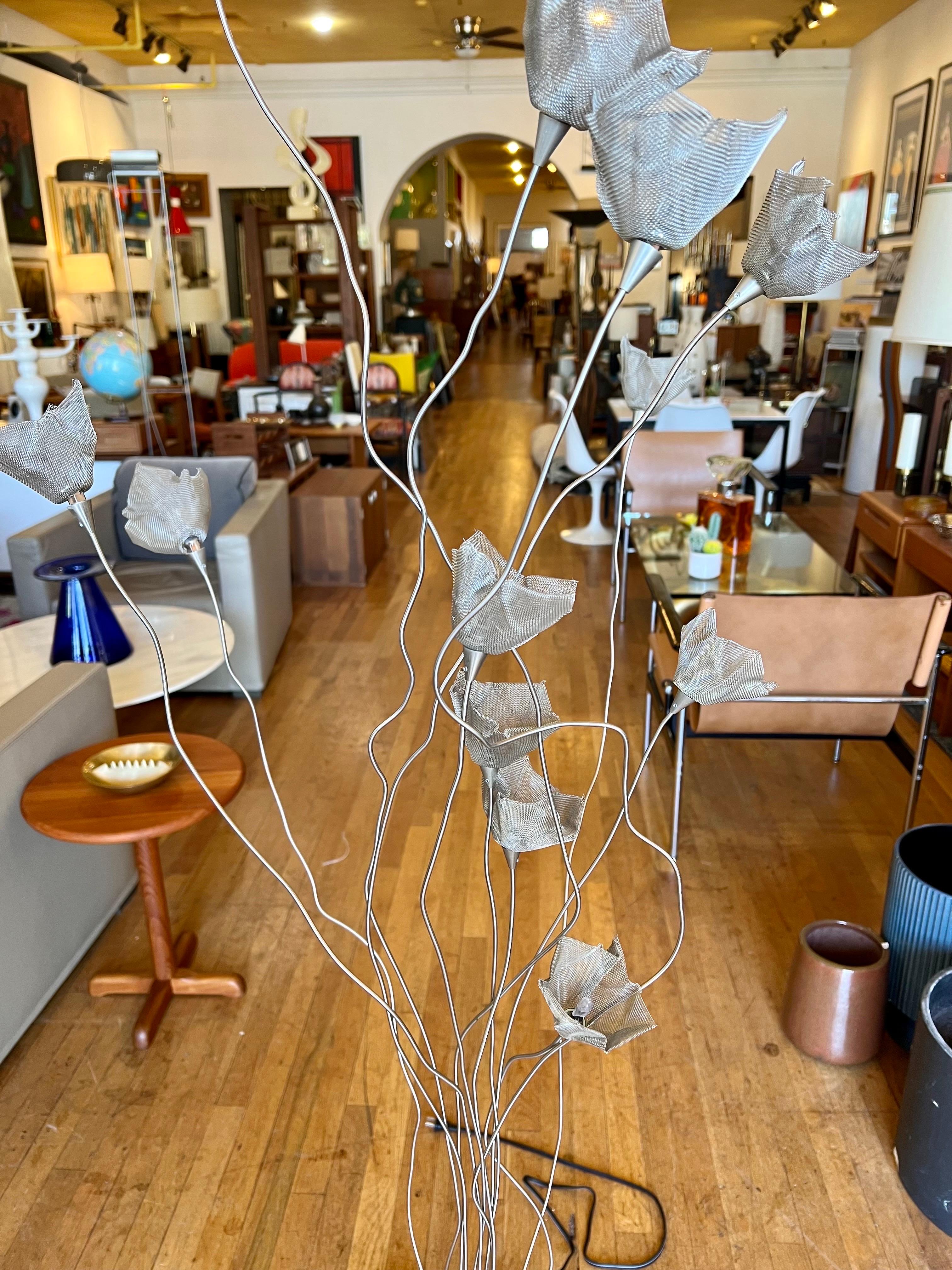 Stainless Steel Tree Breeze Floor Lamp by Harco Loor Made in Holland