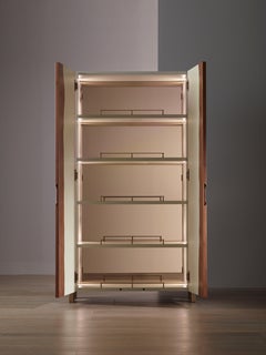 Tree Cabinet by Bellavista Collection, Solid Walnut, Matte Finish