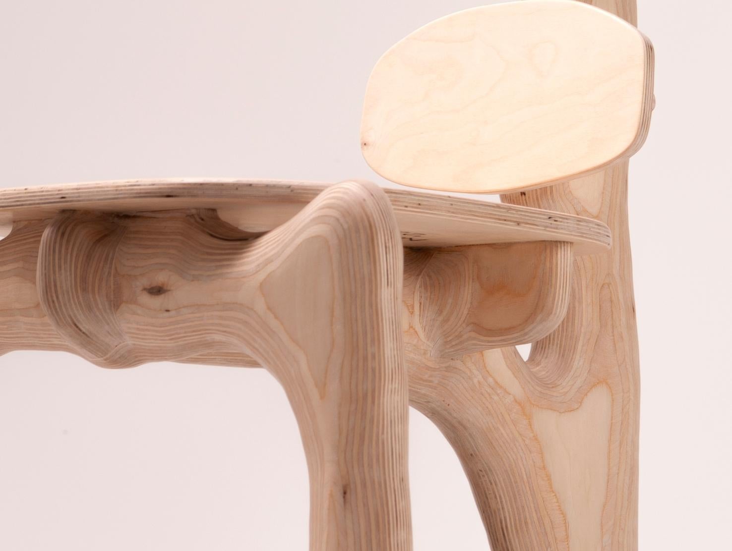 XXI secolo e contemporaneo Tree Chair 2 - Sedia laterale scultorea post-moderna realizzata a mano in vendita