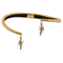 Tree Choker 14K Yellow Gold Vermeil Sculptural Kokoro Yellow Gold Pendants
