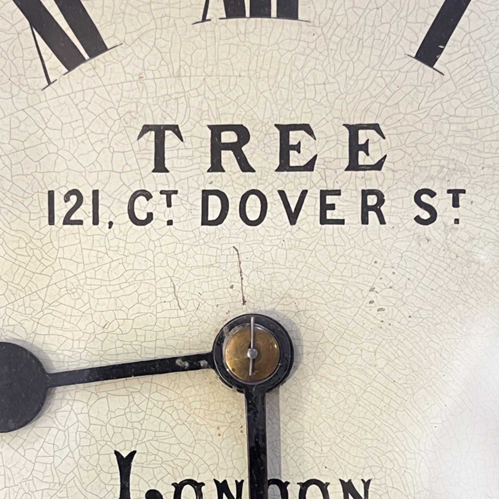 British 'Tree, Dover Street, London' 19th Century Wall Clock For Sale