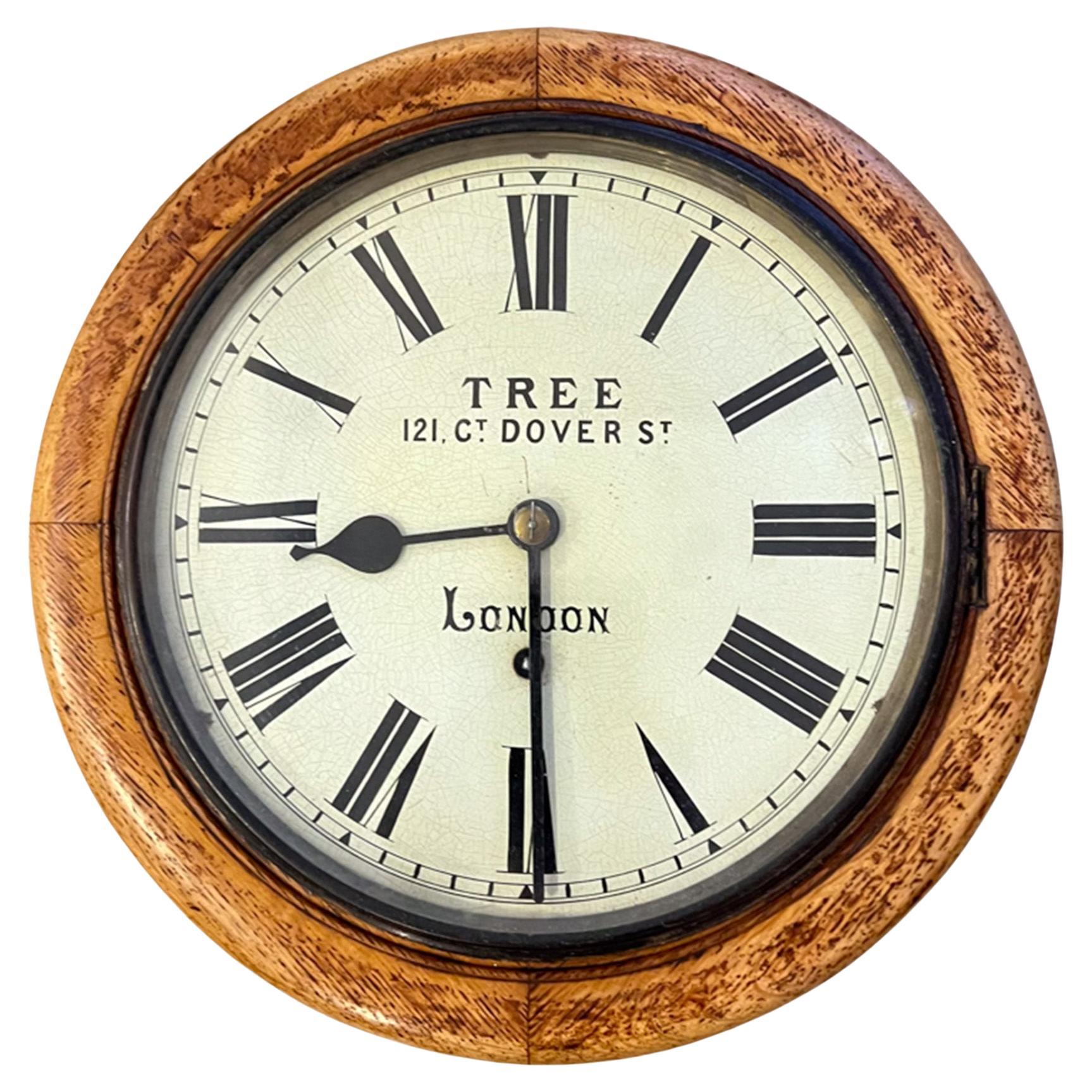 Horloge murale du 19e siècle 'Tree, Dover Street, London