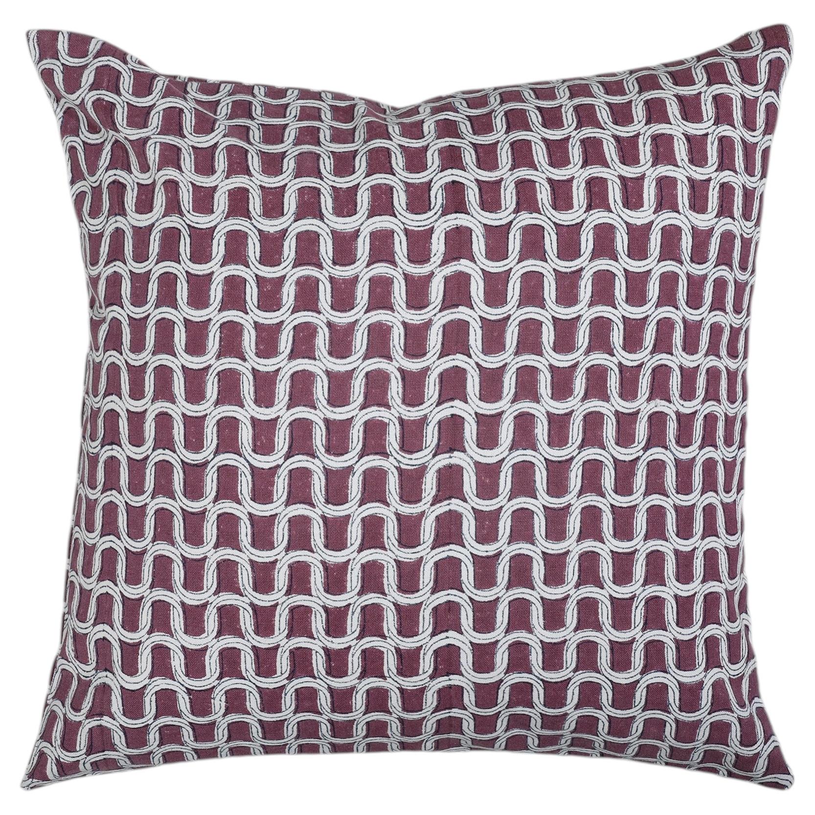Cotton Cushion Cover, Tree Full of Parrots Plum 18" x 18", Viya by Vikram Goyal