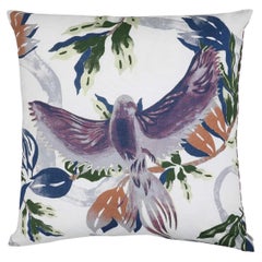 Tree Full of Parrots Plum Cushion Cover 24"x24", Viya By Vikram Goyal