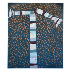 Peinture à l'huile expressionniste abstraite contemporaine « Tree I »