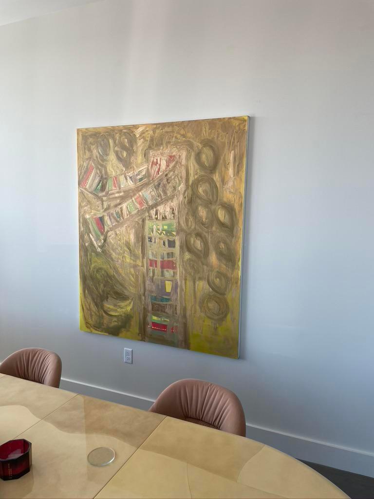 Nord-américain Peinture à l'huile expressionniste abstraite contemporaine « Tree II » en vente